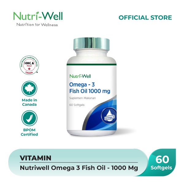 Jual Nutriwell Omega 3 Fish Oil 1000 mg (60 Softgel) Shopee Indonesia