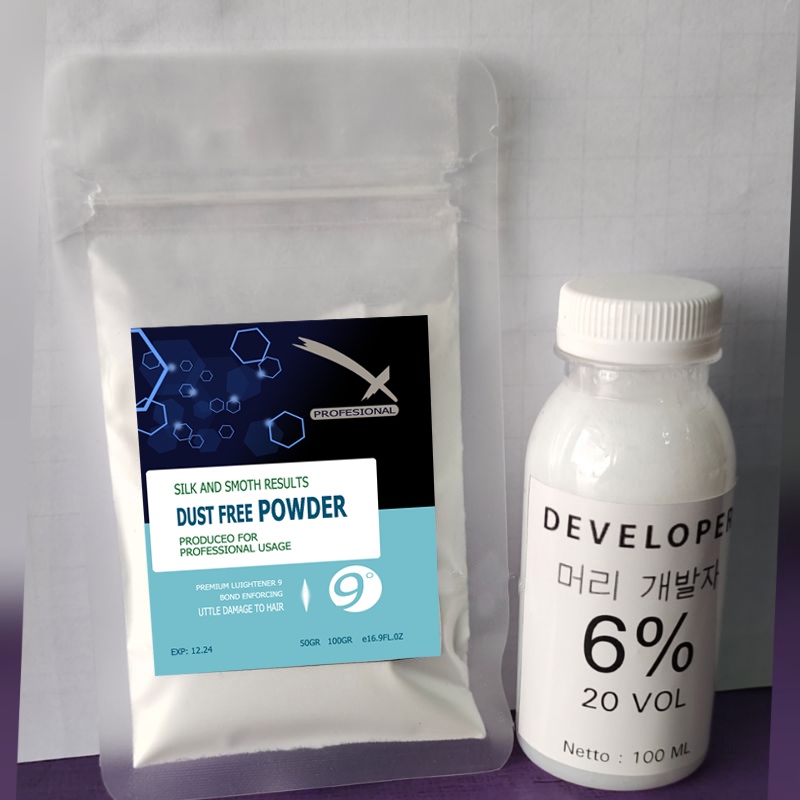 Jual Developer + Bleaching Rambut Korea DUST FREE POWDER level 9 ...