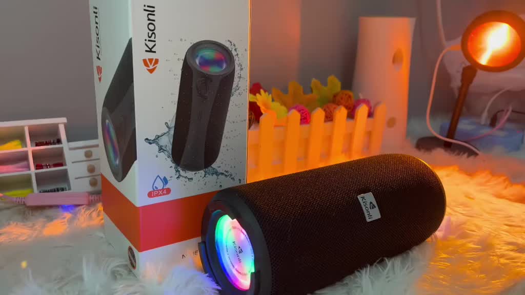 Jual KISONLI Speaker Bluetooth Q20 Waterproof IPX4 With LED Light Bass ...