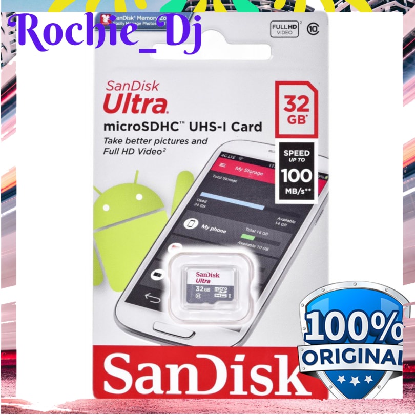 Jual Sandisk Ultra Microsdhc Card Uhs I Class 10 100mb S 32gb Sdsqunr 032g Shopee Indonesia