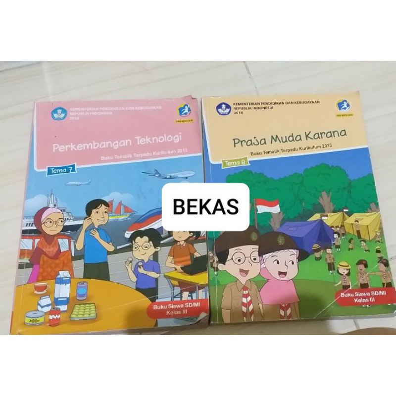 Jual BUKU TEMATIK KELAS 3 KURIKULUM 2013 SECOND / BEKAS | Shopee Indonesia