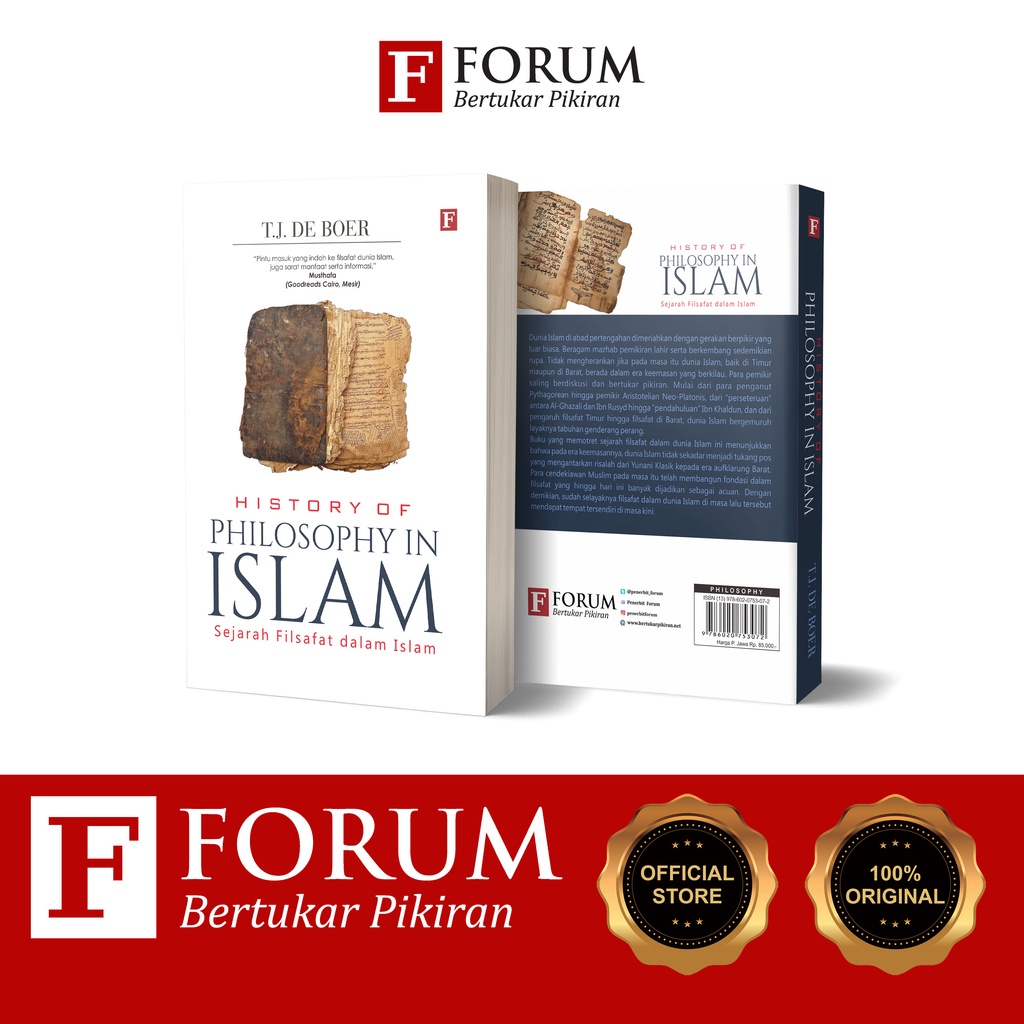 Jual Buku HISTORY OF PHILOSOPHY IN ISLAM (Sejarah Filsafat Islam) - T.J ...