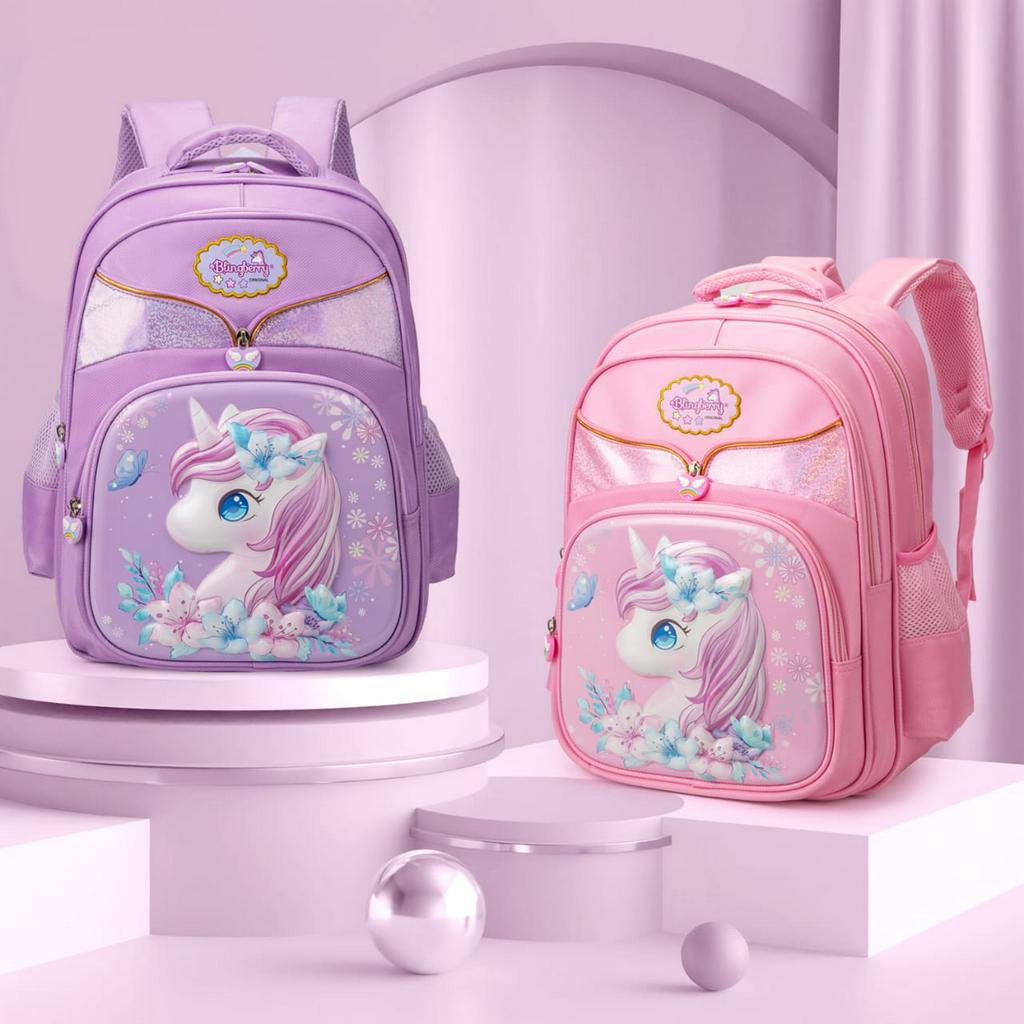 Tas Sekolah Unicorn Glitter Waterproof Anti Air Tas Ransel Anak SD Tas Sekolah Anak Perempuan Glitter Blingberry Import Berkualitas Kado Anak