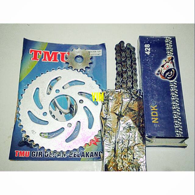 Jual PAKET PROMO MURAH GEAR SET GIR PAKET PLUS RANTAI THUNDER 125 45T ...