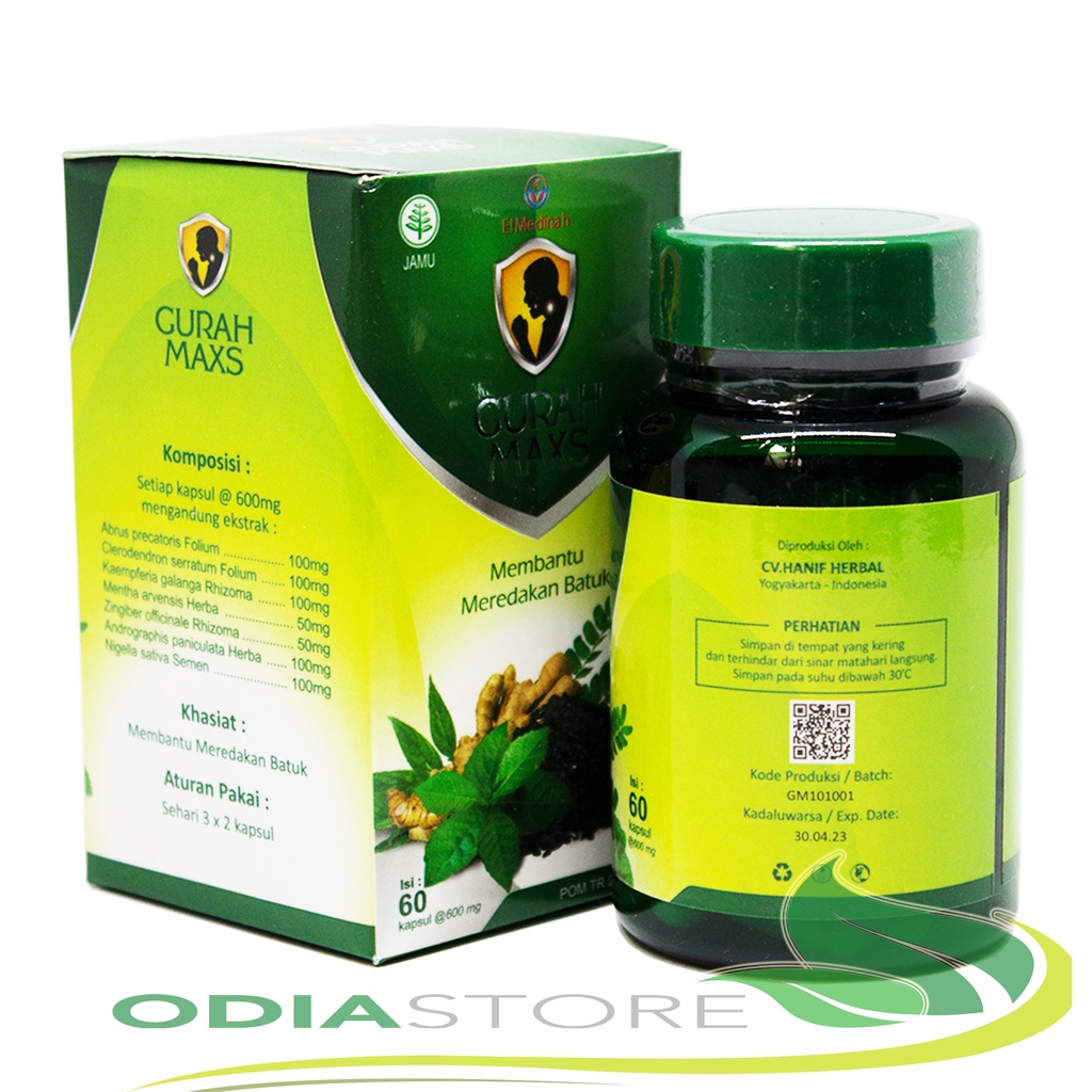 Jual Kapsul Gurah MAXS El Medinah | Herbal Merdakan Batuk isi 60 kapsul ...