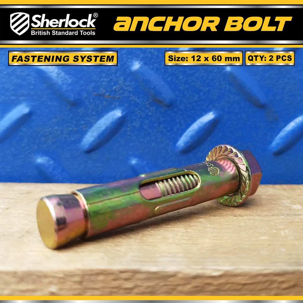 Jual Angkur Baut Anchor Bolt Dinding Beton Sherlock 12 X 60 Mm (isi 2 ...