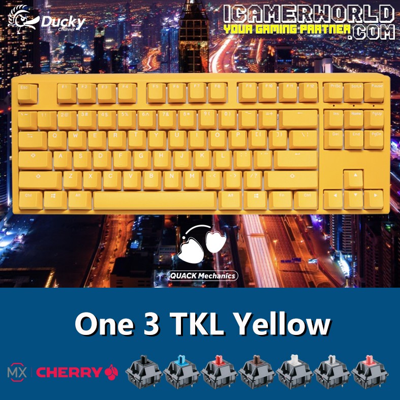 Jual Ducky One 3 TKL Yellow Hotswap RGB Mechanical Gaming Keyboard ...