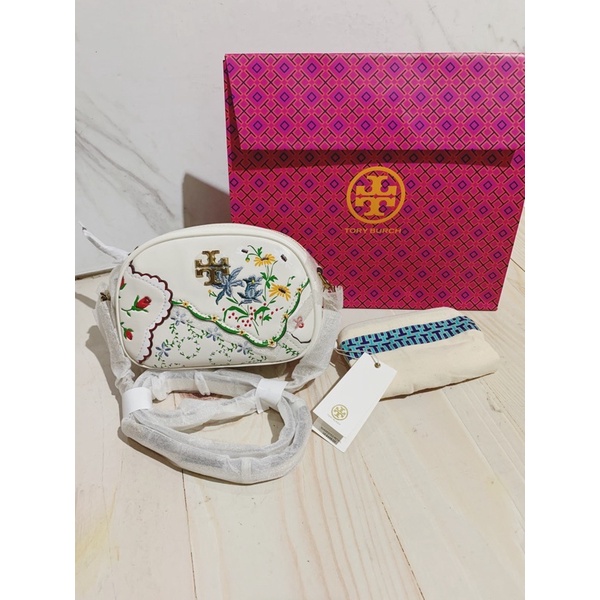 Tory burch kira mixed floral camera bag sale