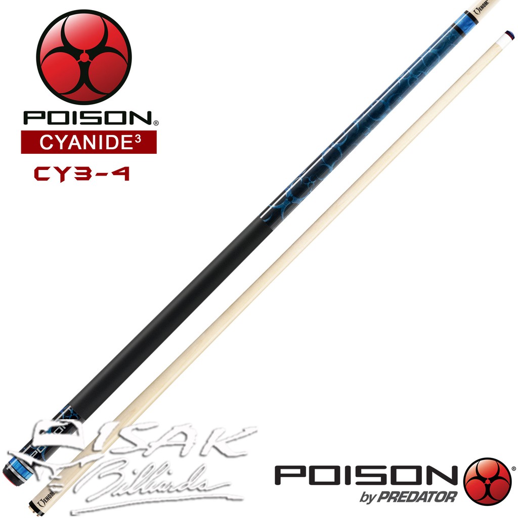 ビリヤード Poison by Predator Cyanide CY3-1 Poison Cyanide CY3-1 Cue - Billiard Stick Stik Biliar by