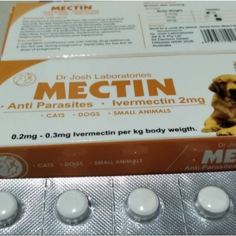 Jual (10 tablet) mectin anti parasit - obat kutu anjing kucing kelinci ...