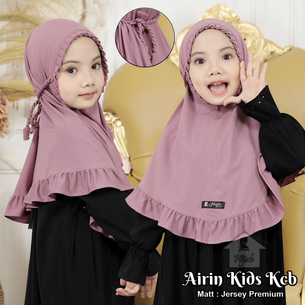 Jual Kerudung Instan Anak Tali Kepang Airin Kids KCB Jilbab Instan ...