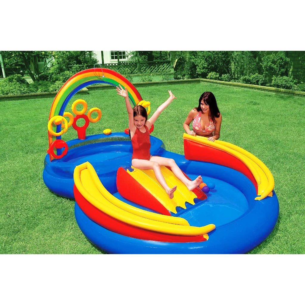 Jual Kolam Renang Mandi Bola Rainbow Ring Play Centre - Intex 57453 ...