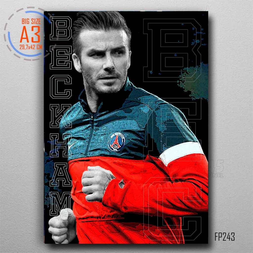 Jual DAVID BECKHAM Poster Kayu Ukuran Besar A3 Hiasan Dinding Sport ...