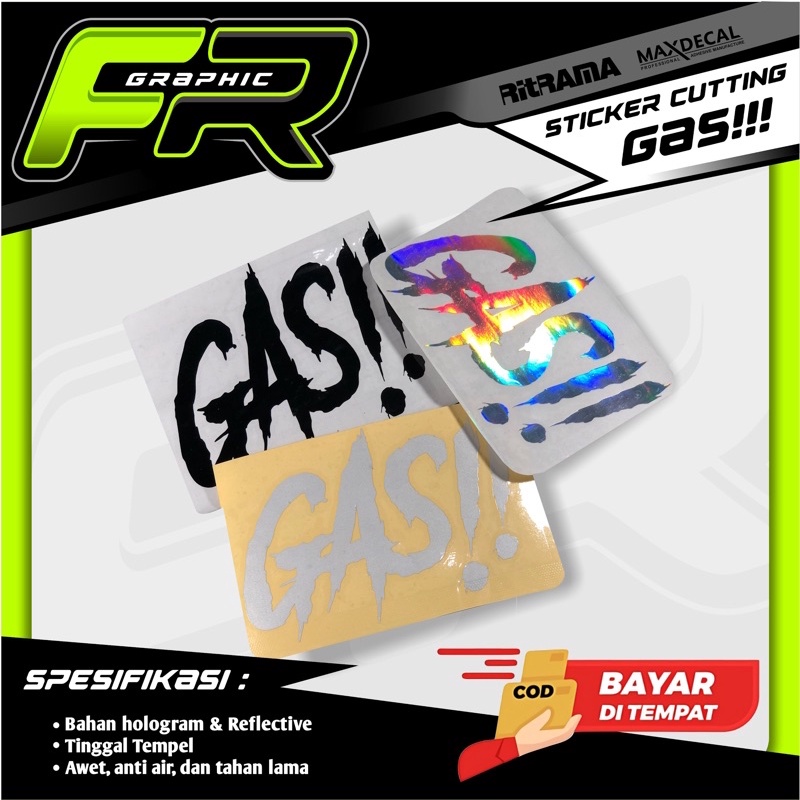 Jual sticker logo gas!! cutting / sticker cutting gas!! | Shopee Indonesia