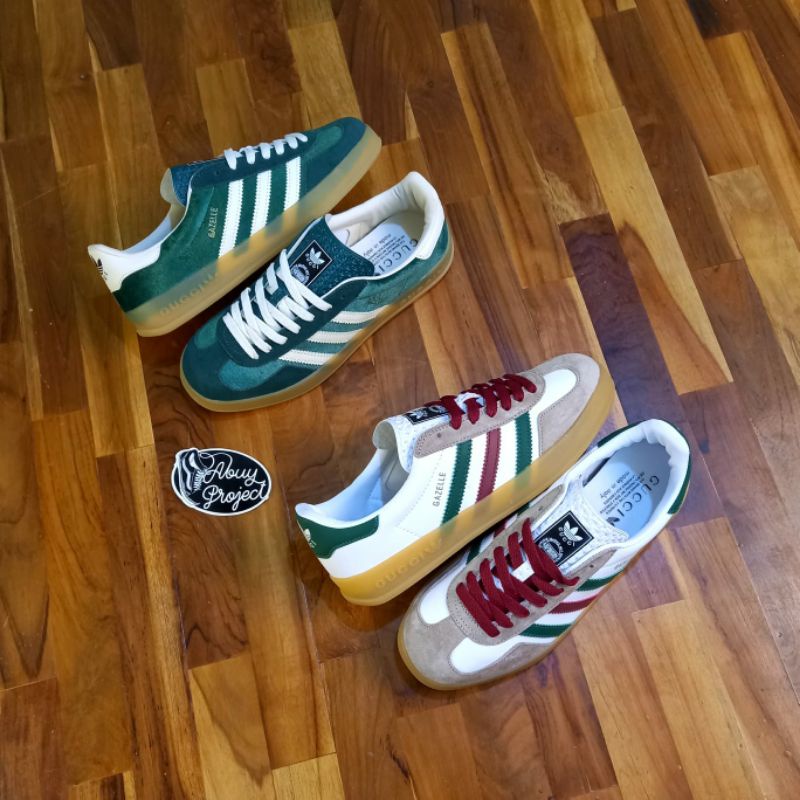 Jual Adidas Gazelle Gucci White Green Burgundy Adidas Gucci Adidas