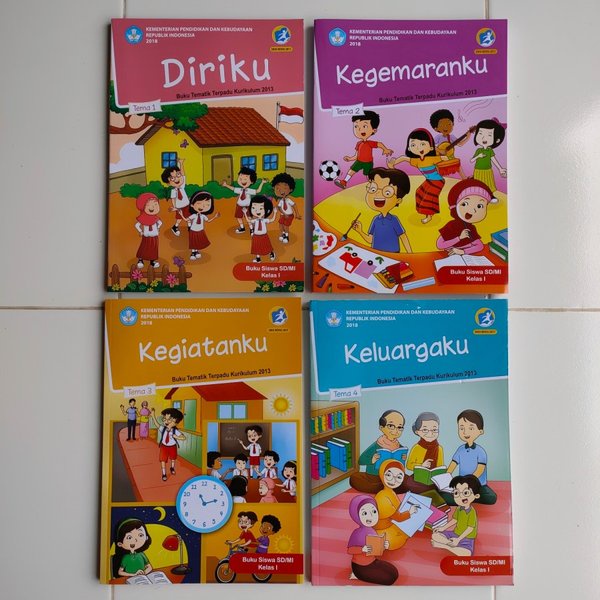 Jual Paket Buku Tematik SD MI Kelas 1 Tema 1 2 3 4 - 4 Buku Semester 1 ...