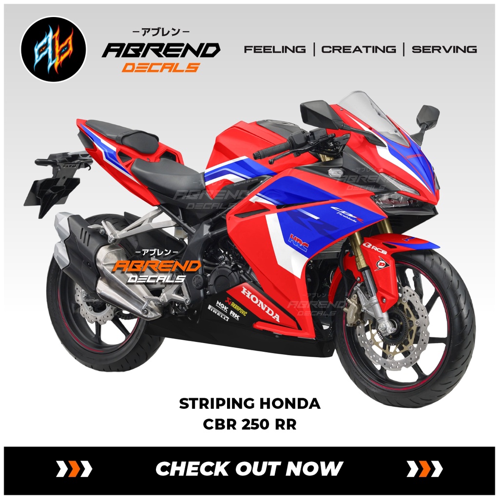 Jual Striping Cbr 250 RR Livery HRC Tri Color / Stiker Motor Honda CBR ...