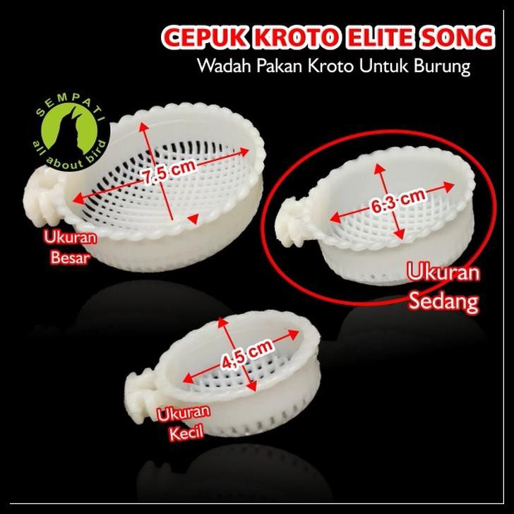 Jual Harga Khusus Cepuk Wadah Pakan Kroto Burung Ukuran Sedang Elite