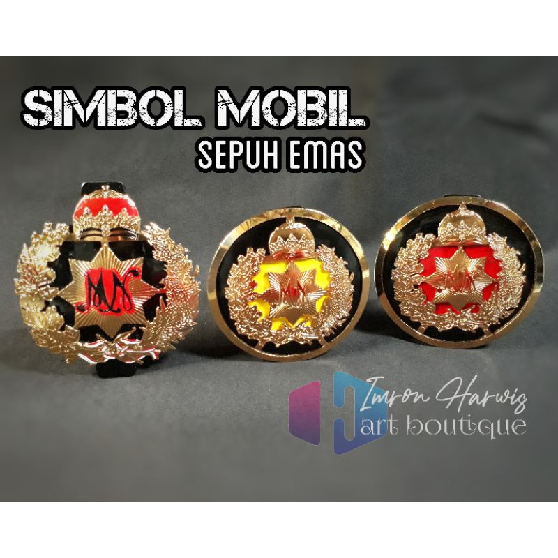 Jual Emblem Mobil Simbol Kendaraan Sepuh Emas Logo Mangkunegaran Mn