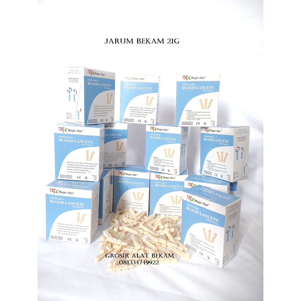 Jual Jarum Bekam G Magic Star Isi Sterile Blood Lancet Sampel