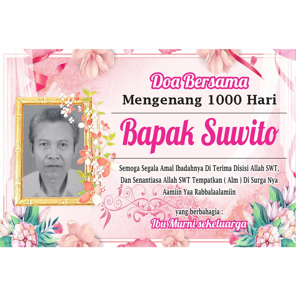 Jual Kartu Ucapan Tahlilan Memperingati 40 Hari 100 Hari 1000 Hari Murah Shopee Indonesia 3424