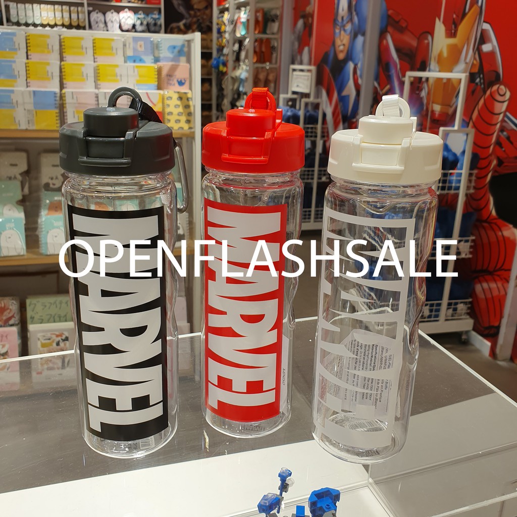 Jual MINISO MARVEL plastic water bottle \ botol mibum marvel karakter ...