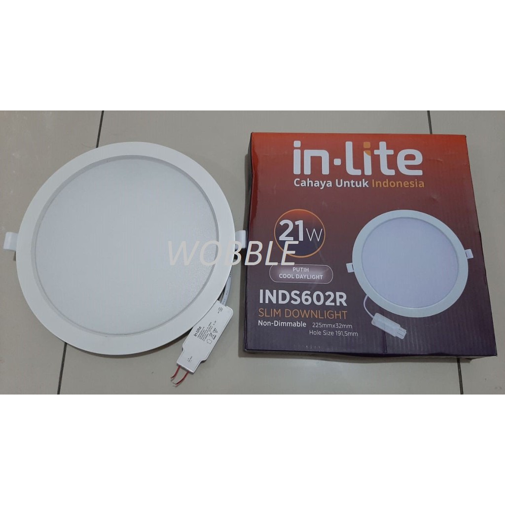 Jual Inlite In Lite Downlight Led Panel Cob Slim 21 Watt Bulat