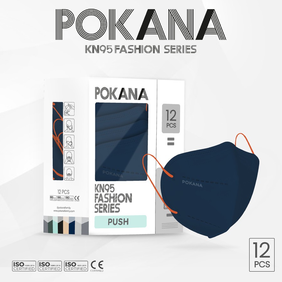 Jual Masker Pokana FASHION SERIES - KN95 - 12 Pcs - 6 Ply - Medis ...