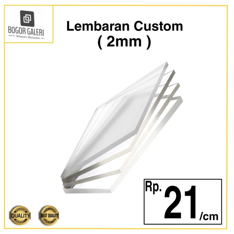 Jual Akrilik Lembaran Custom Potongan 2mm Bening | Shopee Indonesia