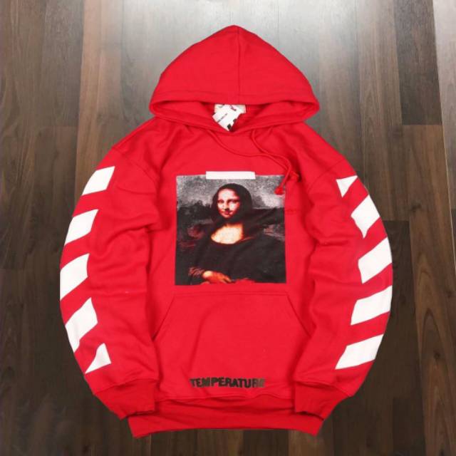 Off white monalisa hoodie red best sale