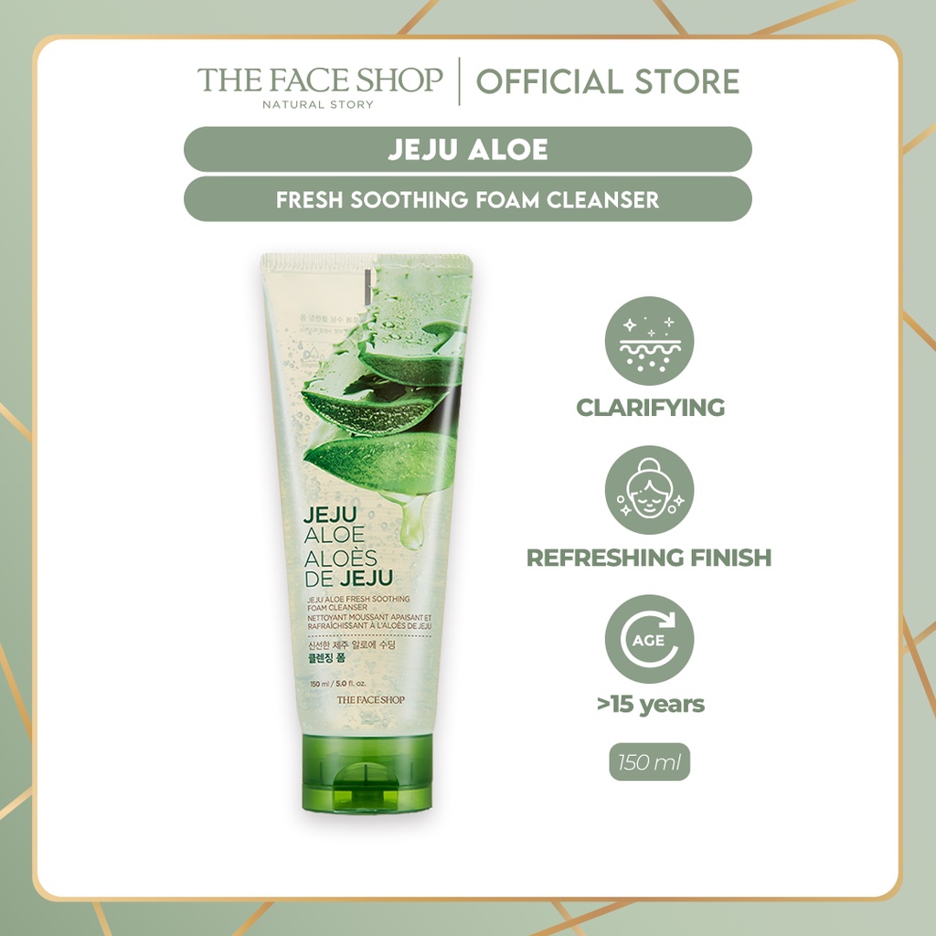 Jual The Face Shop Jeju Aloe Vera Fresh Soothing Foam Cleanser 150ml