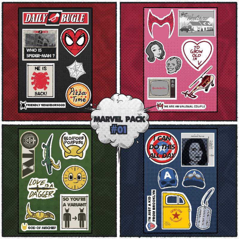 Jual Stickyz : marvel pack #01 | FanMerch | stiker chromo | kiss cut ...