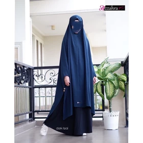 Khimar Syari Lengan Kancing Rumaysha By Azzahra Syar'I