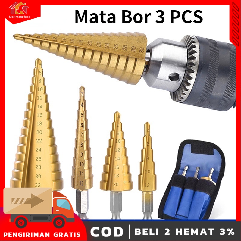 Jual Mata Bor Pagoda Untuk Baja 36pcs Pcs Spiral Hss Steel Titanium Coated Mata Bor Pagoda Besi