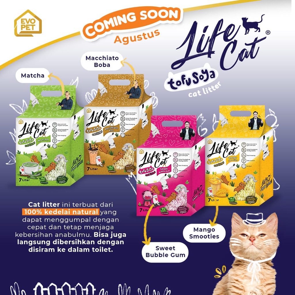 Jual LIFE CAT TOFU SOYA 7L Cat Litter Clumping Sand Pasir Gumpal Kucing