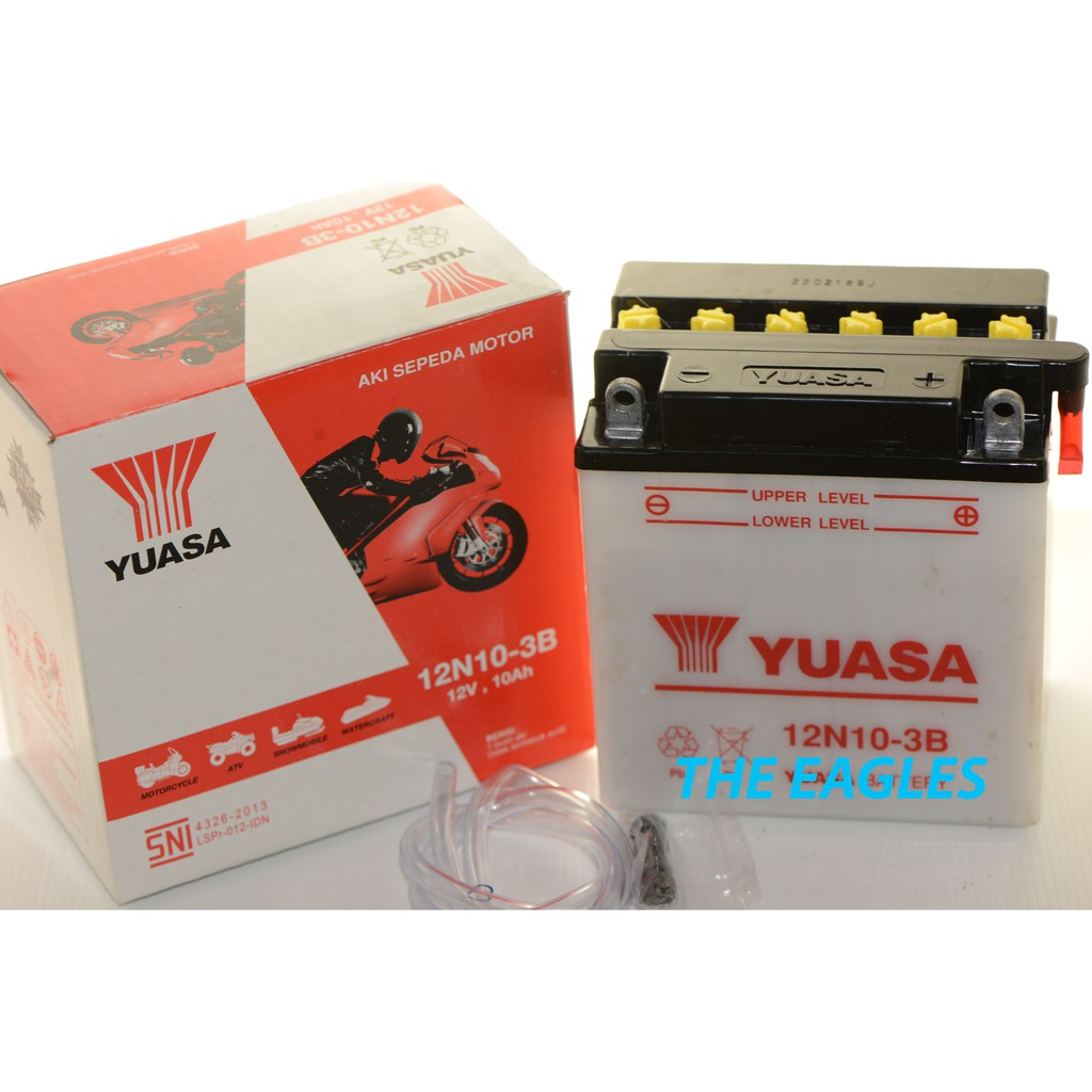 Jual YUASA accu aki battery baterai 12N103B basah dry charged motor