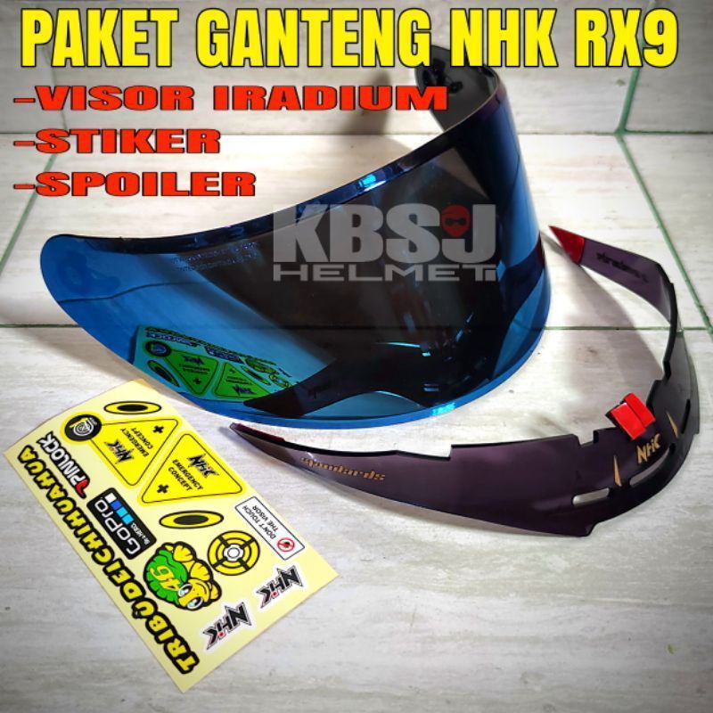 Jual Flat Visor Nhk Rx Iridium Spoiler Nhk Rx Gratis Stiker Visor