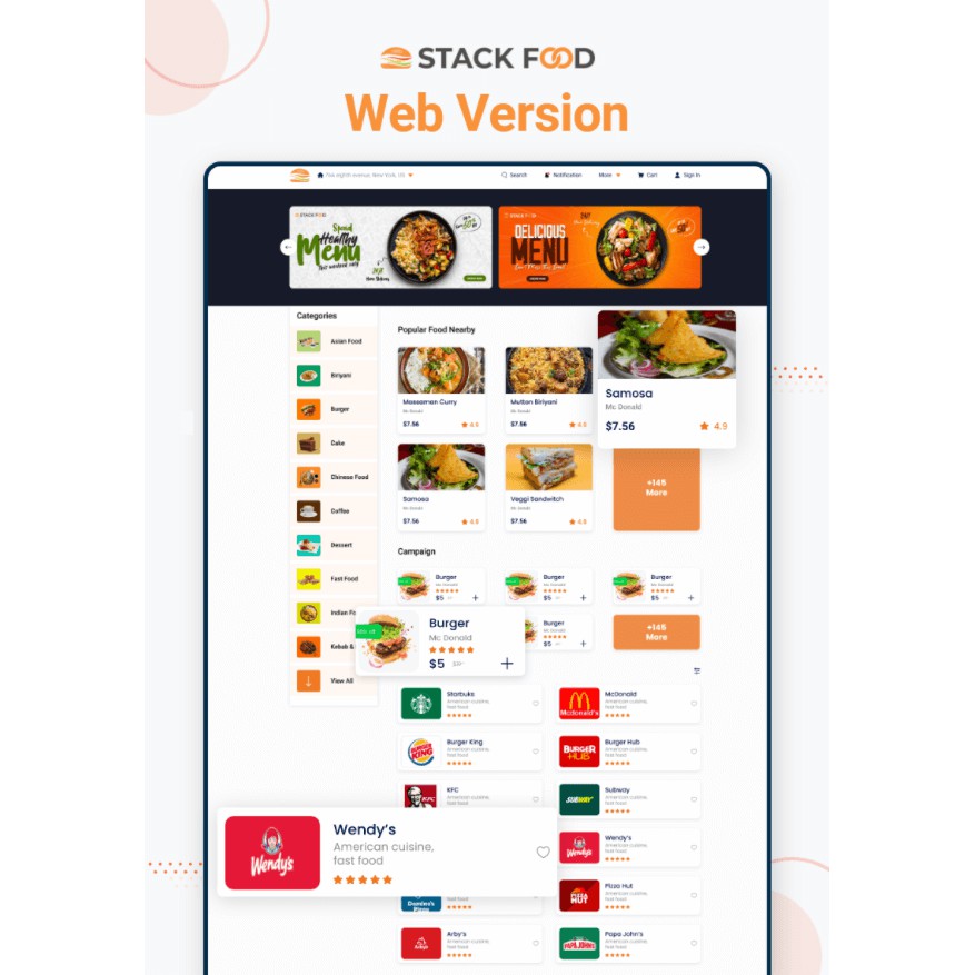 Jual StackFood Multi Restaurant – Food Delivery App with Laravel Admin ...