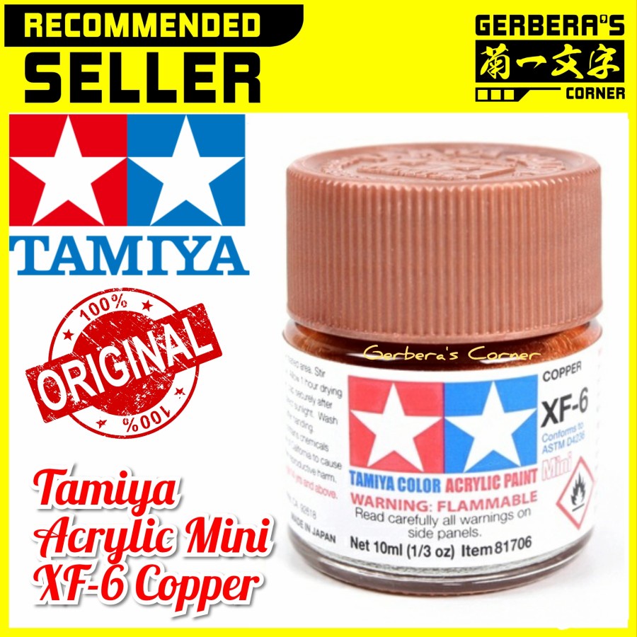 Jual Tamiya Acrylic Mini XF6 XF-6 Copper Cat Gundam Model Kit Kuas ...