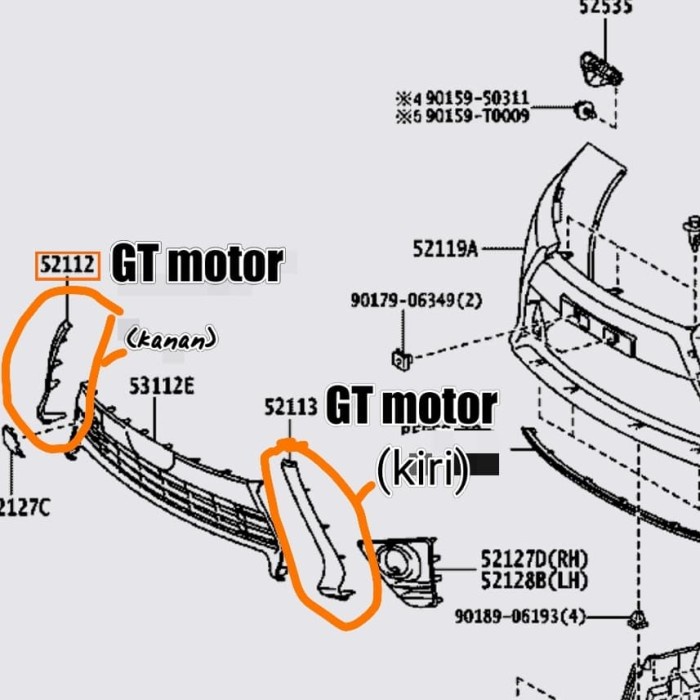 Jual List Cover Extension Moulding Bumper Depan Kiri All New Yaris Type G Shopee Indonesia