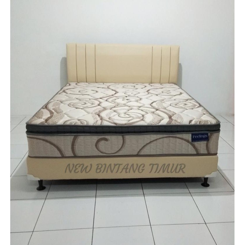 Jual Spring Bed Romance Feelings Plush Top 160 x 200 HB Queen Cream