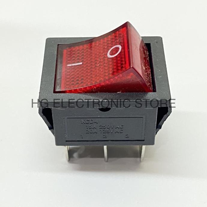 Jual #####] rocker switch 6 pin besar dengan lampu (merah) | Shopee ...