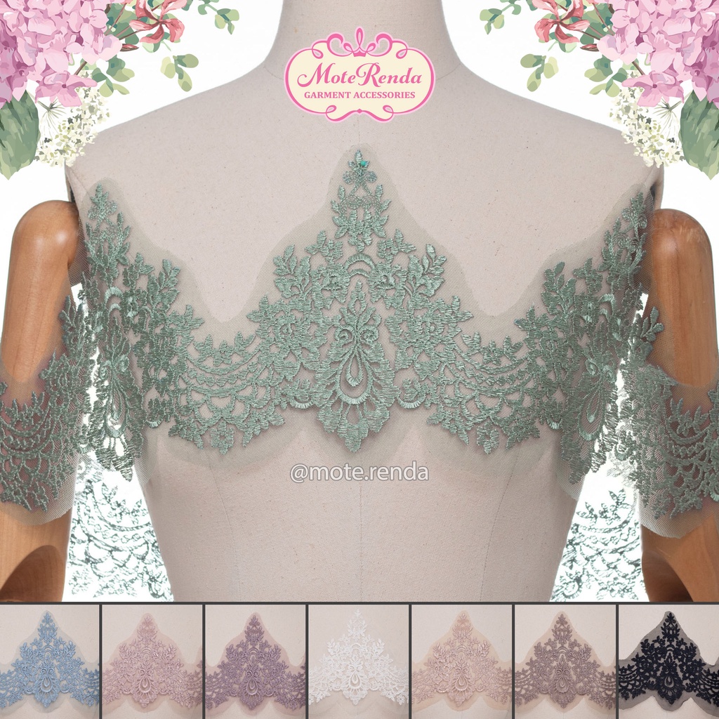 Jual Renda lace premium bahan menjahit (harga per meter), kode 5LKB1802 ...