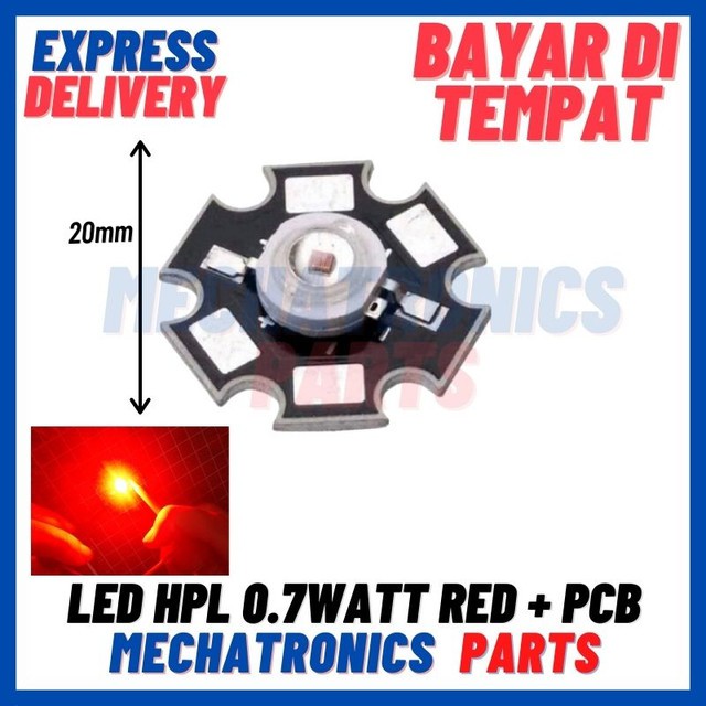 Jual [DSP-9348] LED HPL 0.7WATT RED + PCB | Shopee Indonesia