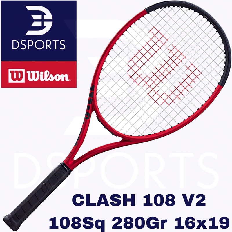 Jual Wilson Clash 108 V2 280gr 280 g V 2 ( Racket Tennis Tenis Raket ...