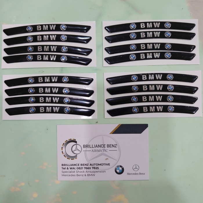 Jual 4 Pcs Emblem Badge Alumunium Sticker BMW Velg BMW Wheel Rim BMW ...