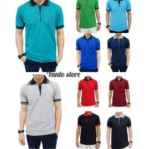 Jual !Paling Laris＃＃ Kaos polos/pollo wangky pria M-XXL lacost polo