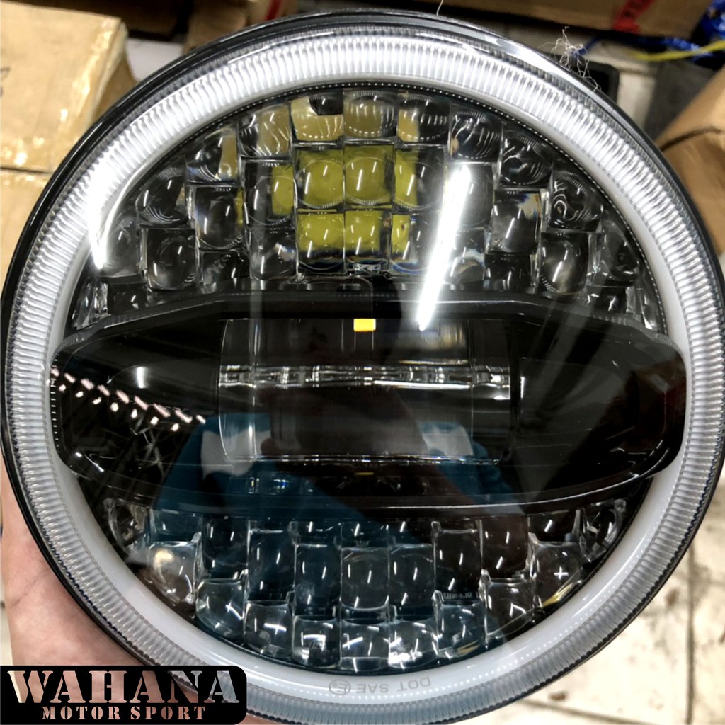 Jual Headlamp Lampu Besar Bulat LED 7 Inch 180 Watt Jeep Wrangler JK ...