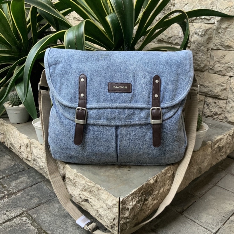 Jual RANSON RUGGED DENIM MESSENGER BAG X FILSON PORTER | Shopee Indonesia