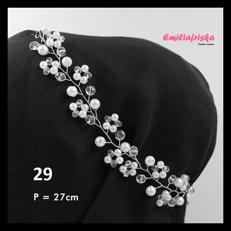 Jual Berkualitas Hiasan Sanggul Bunga Mewah Headpiece Lentur Hijab Mutiara Murah Wanita Shopee 4063